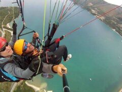 Tandem paragliding flight over Plataria of Thesprotia