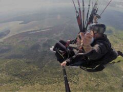 Tandem paragliding flight over Ioannina